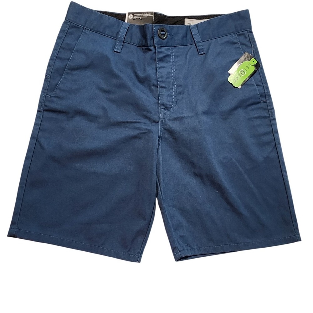 Volcom Brand Chino Shorts Youth Size 28 Blue‎ True To This New with Tags